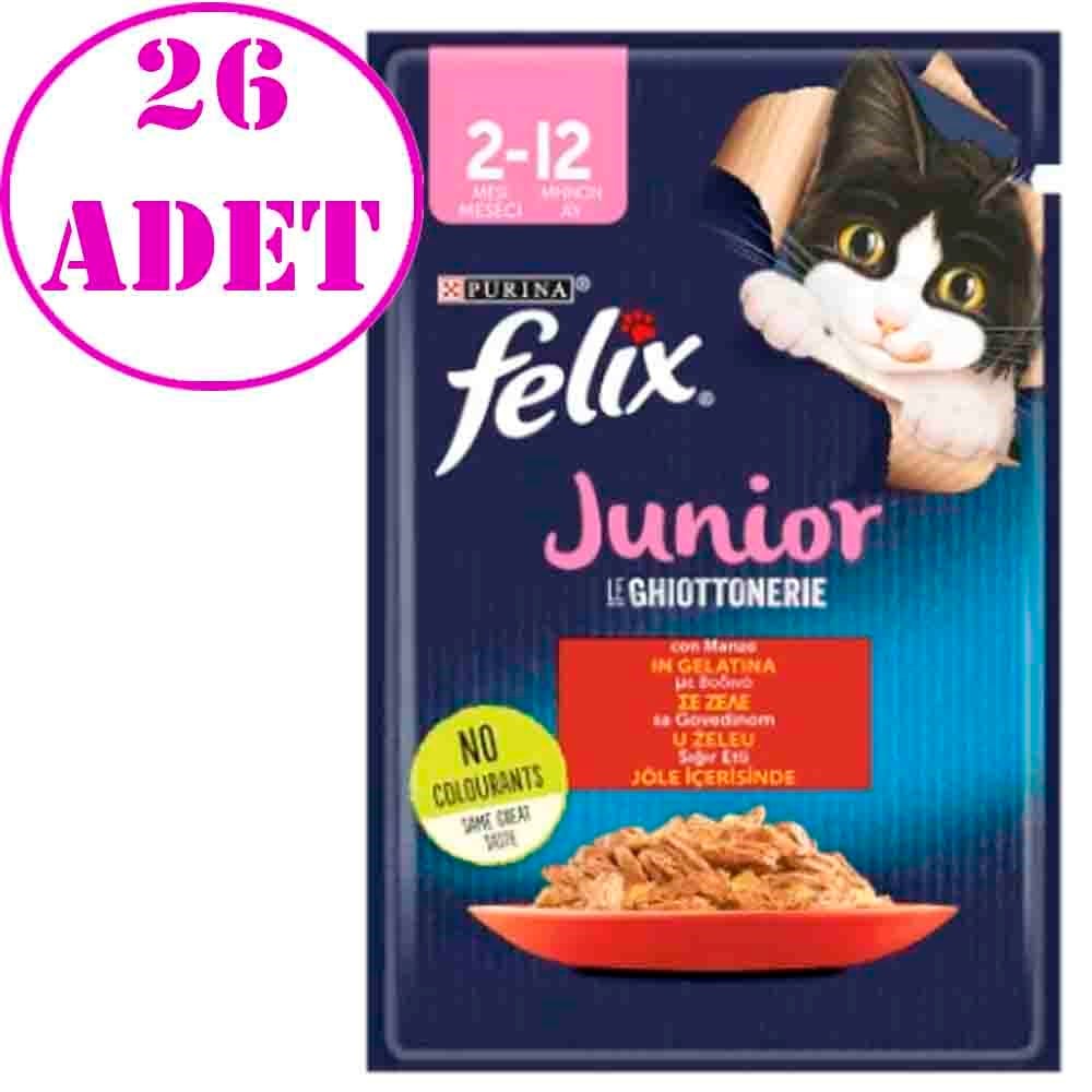 Purina Felix Sığır Eti Yaş Yavru Kedi Maması 85 Gr 26 AD 7613287491060 Amazon Pet Center