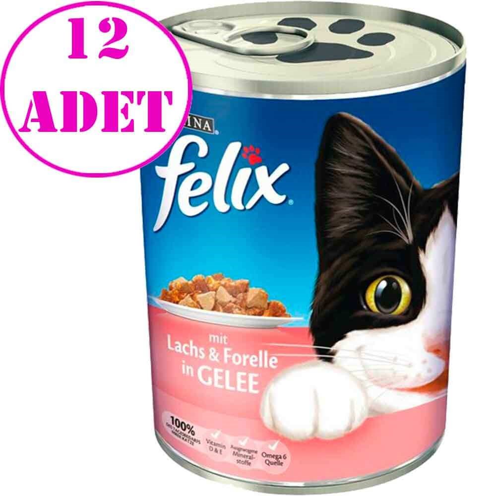 Purina Felix Somon ve Alabalıklı Kedi Konservesi 400 Gr 12 AD 32123050 Felix Koli Kedi Konserve Mamaları Amazon Pet Center