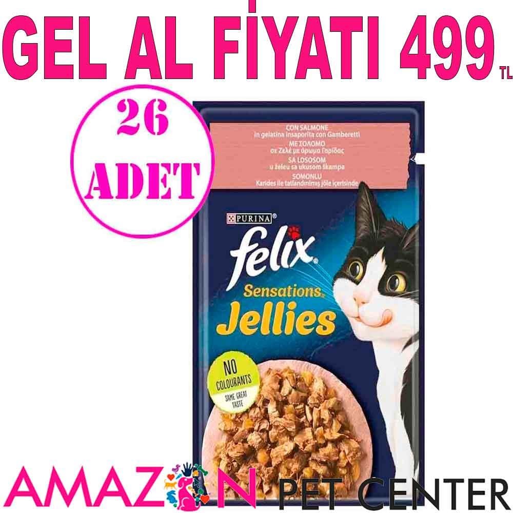 Purina Felix Somonlu ve Karidesli Yaş Kedi Maması 85 Gr 26 AD 20043001 Amazon Pet Center