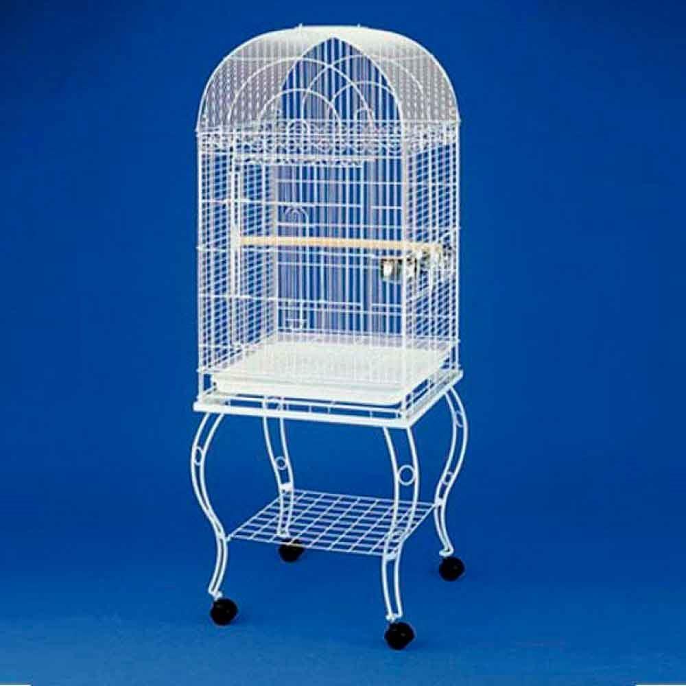 QH Sehpalı Papağan Kafesi Beyaz 51x51x152 Cm 19130002 Amazon Pet Center