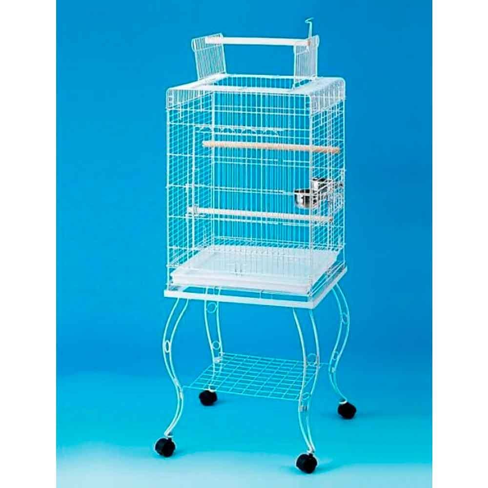 QH Sehpalı Papağan Kafesi Beyaz 51x51x129 Cm 901 AB 19919003 Amazon Pet Center