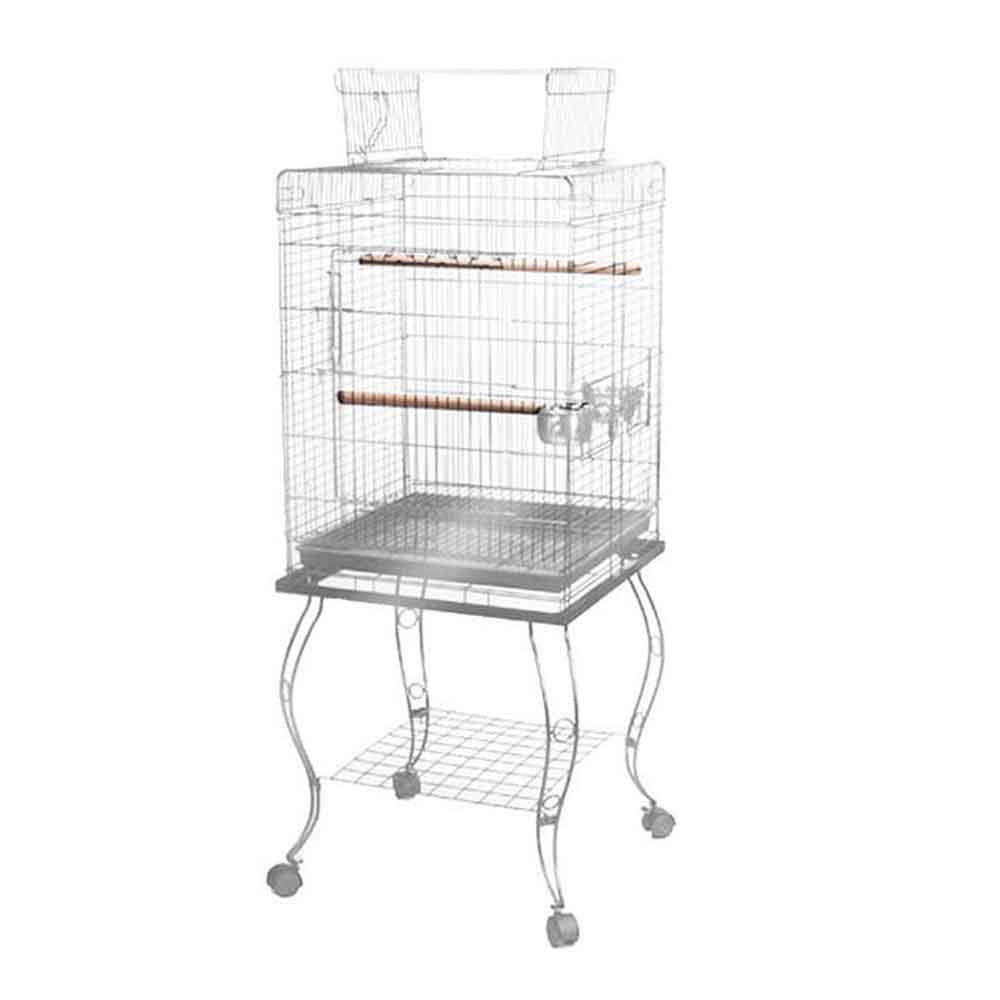 QH Sehpalı Papağan Kafesi Krom 51x51x129 Cm 901 AC 32106220 Amazon Pet Center