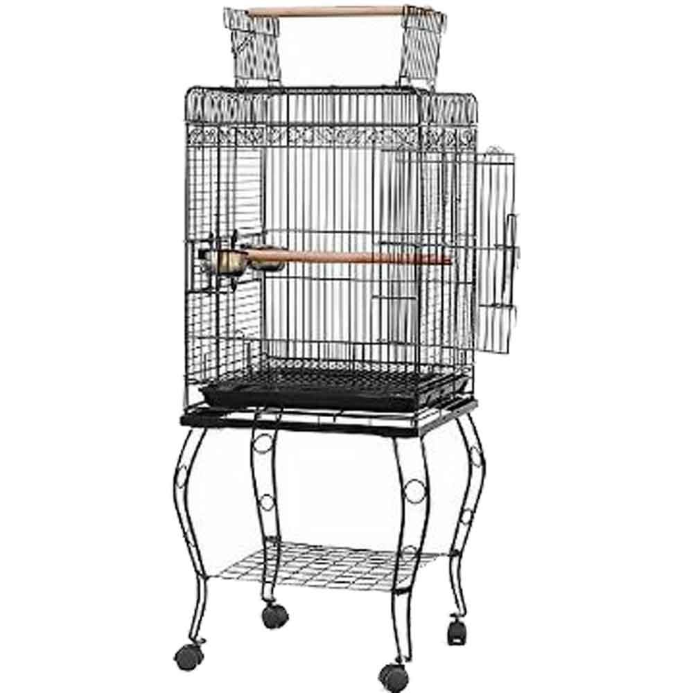 QH Sehpalı Papağan Kafesi SİYAH 51x51x129 Cm 901 AS 20159009 Amazon Pet Center