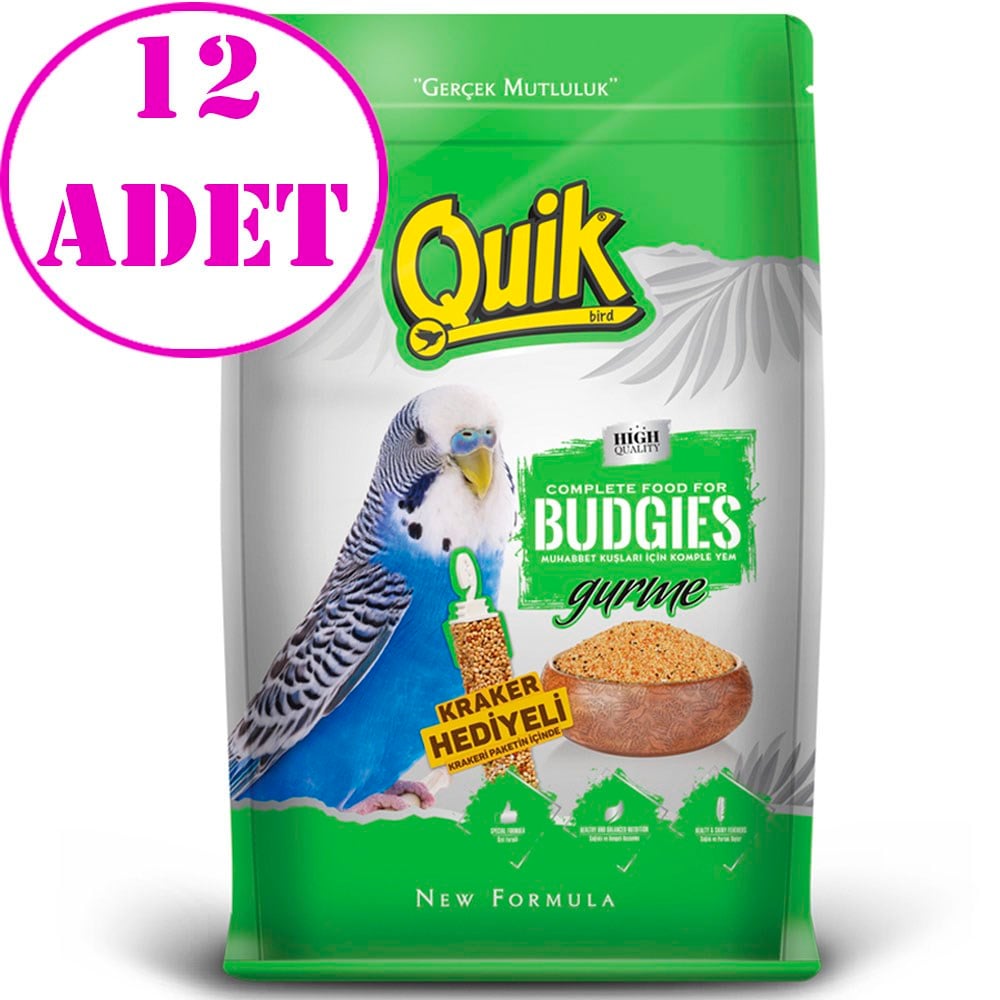 Quik Gurme Muhabbet Yemi 500 Gr-Kraker Hediyeli 12 AD 32127461 Amazon Pet Center