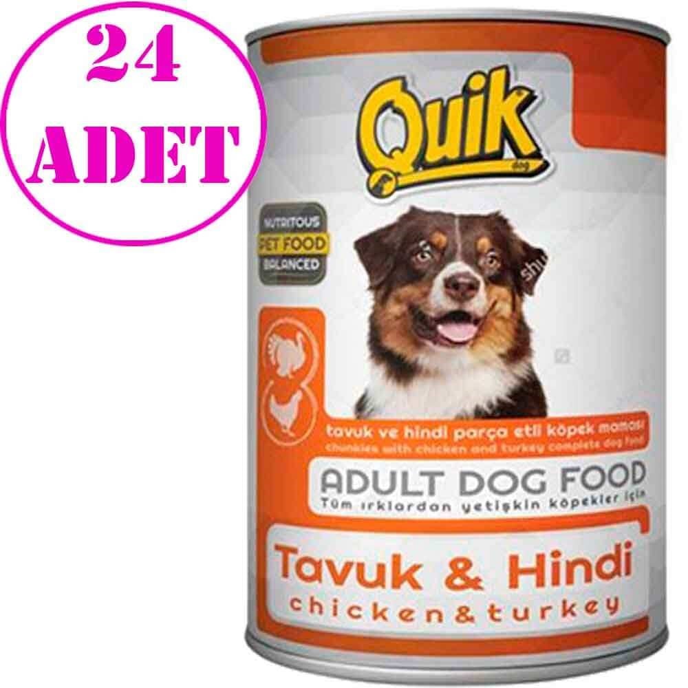 Quik Köpek Konservesi Tavuk Hindi 415 gr 24 AD 32122541 Quik Yetişkin Köpek Konserveleri Amazon Pet Center