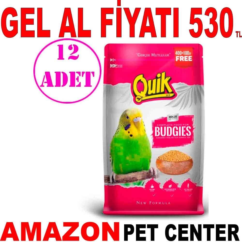 Quik Muhabbet Kuş Yemi 500 Gr 12 AD 19562001 Amazon Pet Center