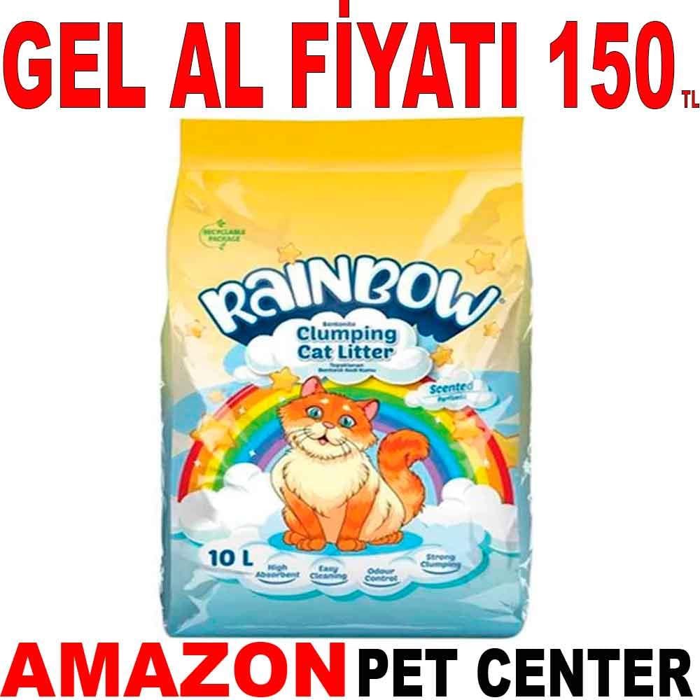 Rainbow Parfümlü Topaklanan Kedi Kumu 10 Lt 17961004 Amazon Pet Center
