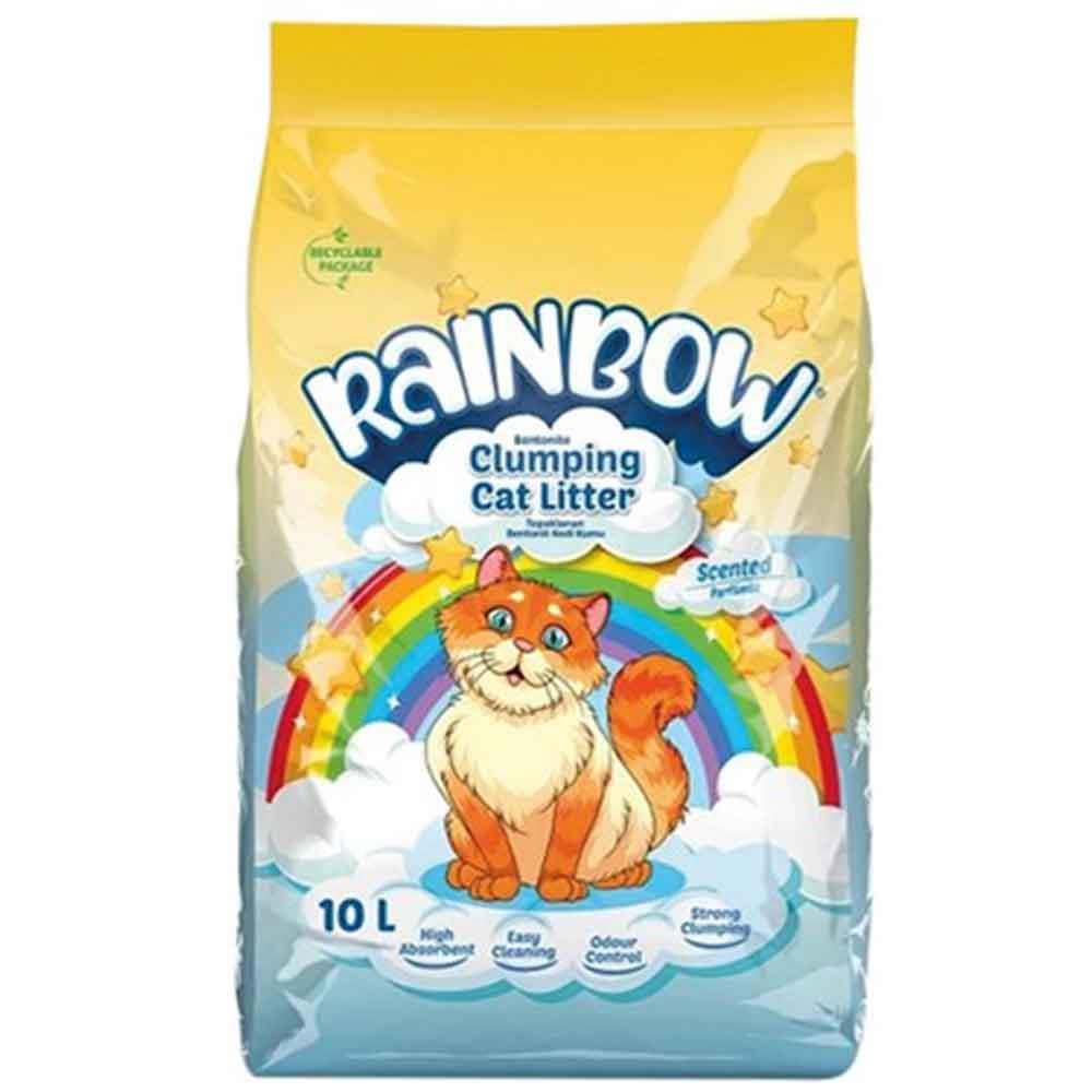 Rainbow Parfümlü Topaklanan Kedi Kumu 10 Lt 8699245858495 Amazon Pet Center