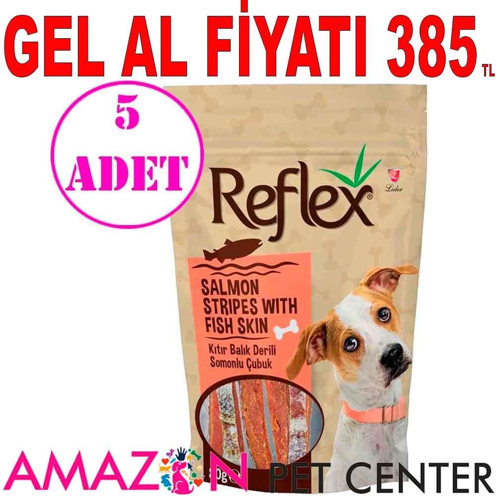 Reflex Balık Deri Sargılı Somon Etli Çubuk 80 Gr 5 AD 20364007 Amazon Pet Center