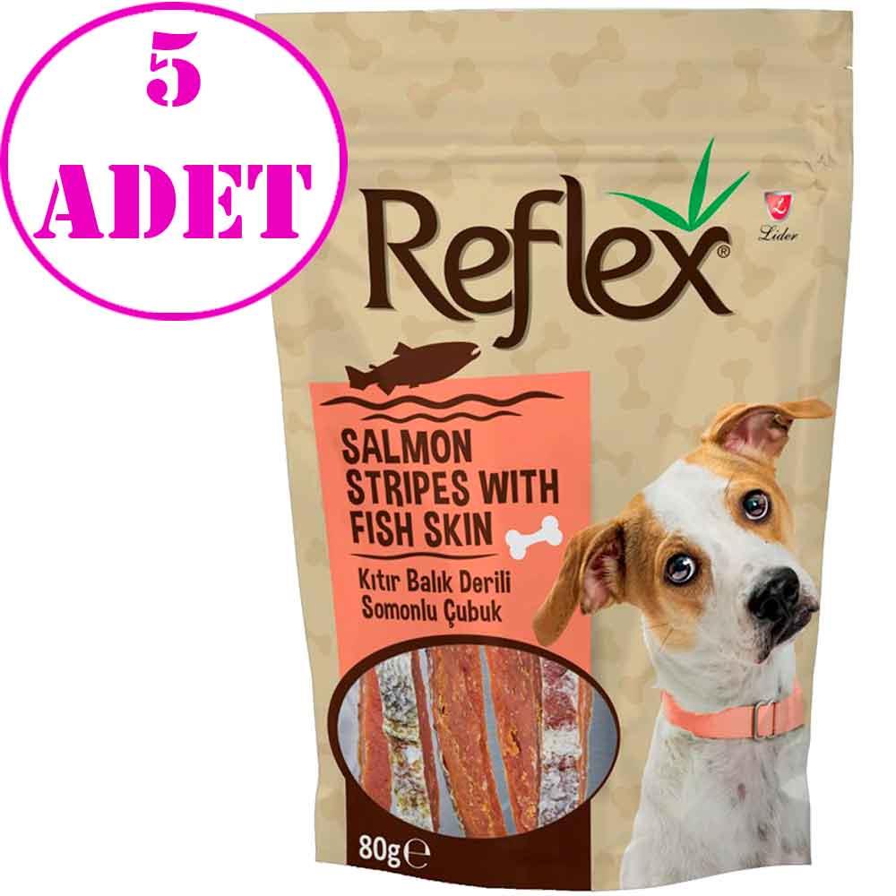 Reflex Balık Deri Sargılı Somon Etli Çubuk 80 Gr 5 AD 32135848 Amazon Pet Center