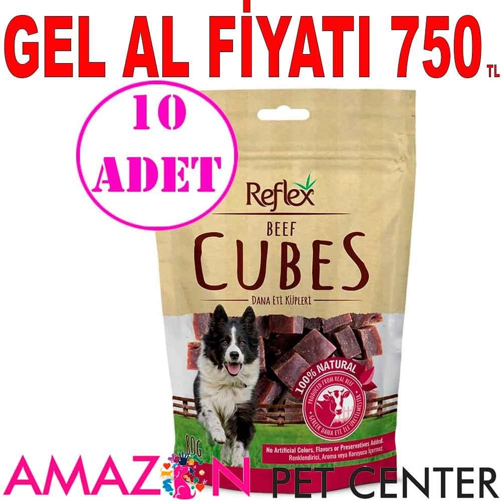 Reflex Biftekli Dilim Küp Köpek Ödülü 80 Gr 10 AD 18815009 Amazon Pet Center