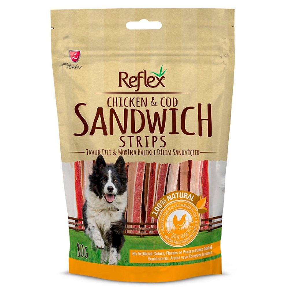 Reflex Chicken Sandviç Stripts 80 Gr 8698995003025 Amazon Pet Center