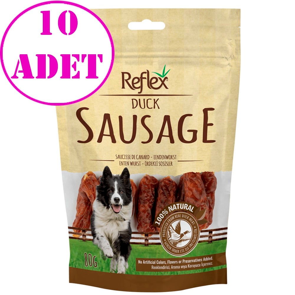 Reflex Dog Ördekli Sosisler Köpek Ödülü 80 Gr 10 AD 32130003 Amazon Pet Center