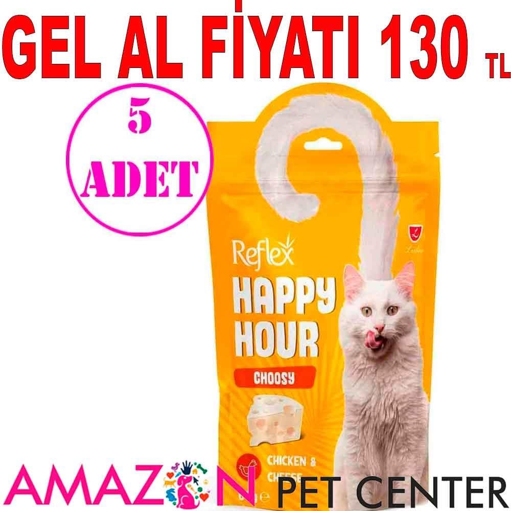 Reflex Happy Hour Choosy Tavuklu ve Peynirli Kedi Ödül Maması 60 Gr 5 AD 20688004 Amazon Pet Center