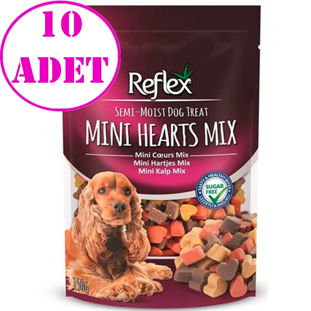 Reflex Karışık Renkli Mini Kalpli Yumuşak Köpek Ödülü 150gr 10 AD 32123708 Amazon Pet Center