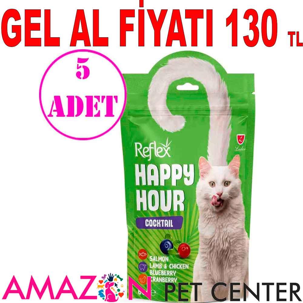 Reflex Kedi Ödülü Happy Hour Kokteyl 60 Gr 5 AD 20037000 Amazon Pet Center
