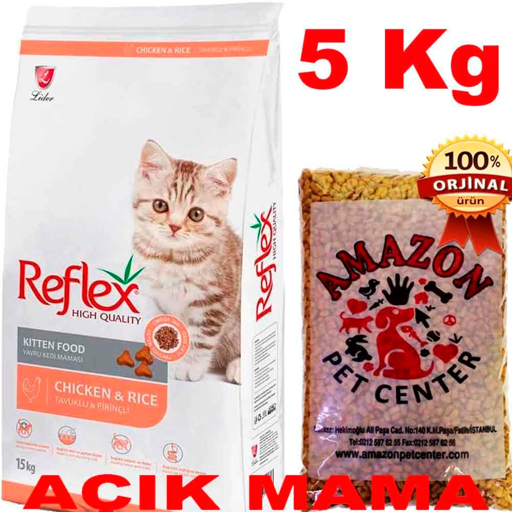 Reflex Kitten Tavuklu Yavru Açık Kedi Maması 5 Kg 32117363 Amazon Pet Center
