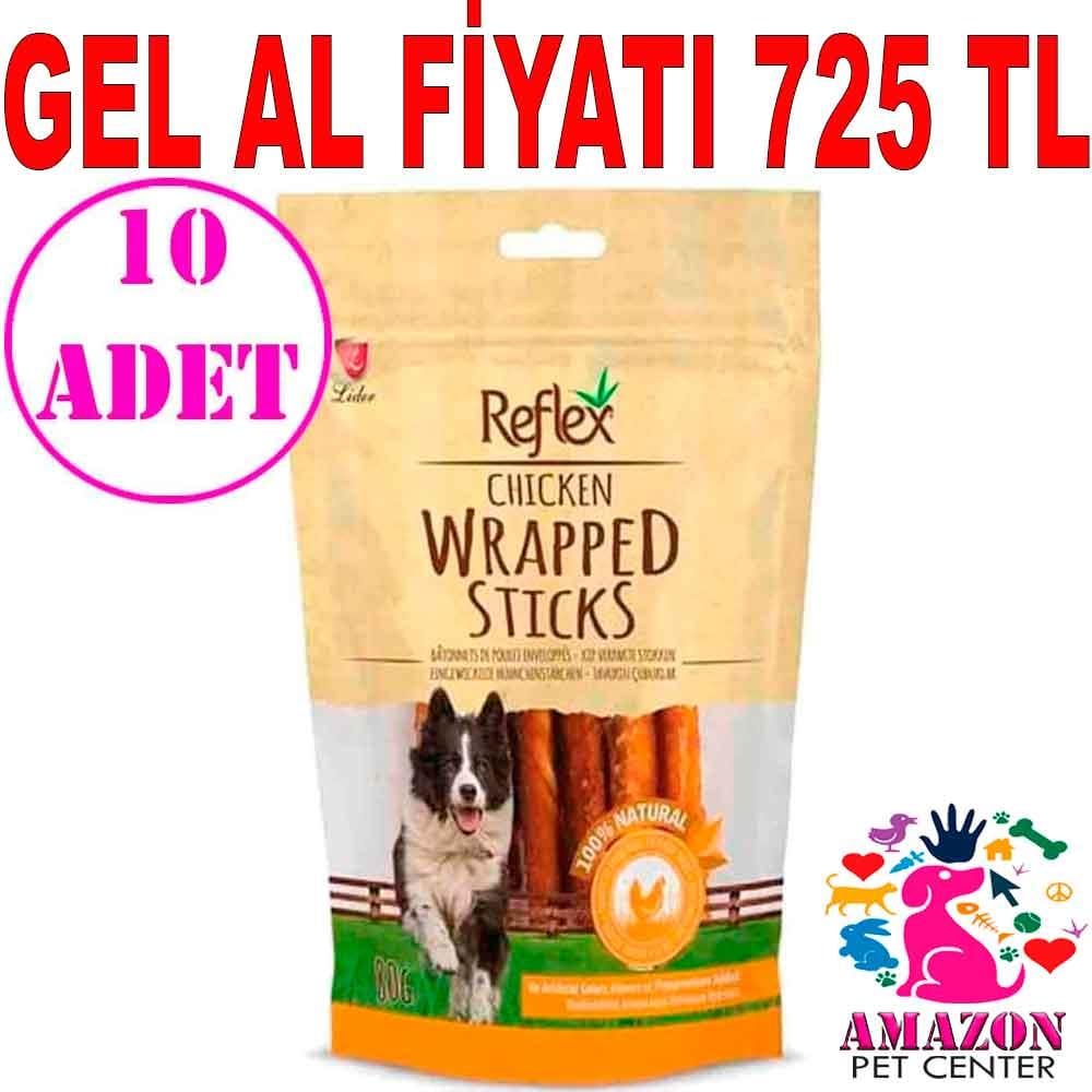 Reflex Köpek Ödül Çubuğu Tavuk Sargılı 80gr 10 AD 19683003 Amazon Pet Center