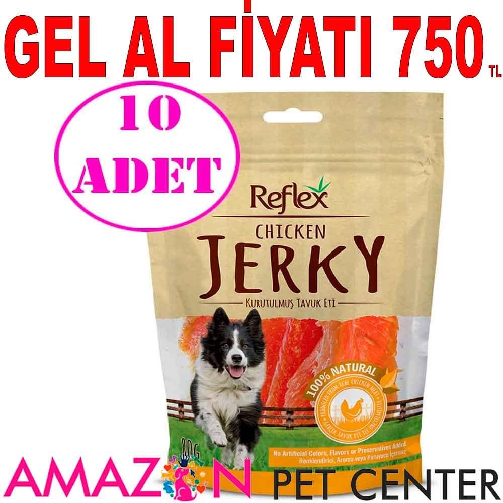 Reflex Köpek Ödülü Chicken Jerky Tavuk Fileto Doğal 80 gr 10 AD 19676005 Amazon Pet Center