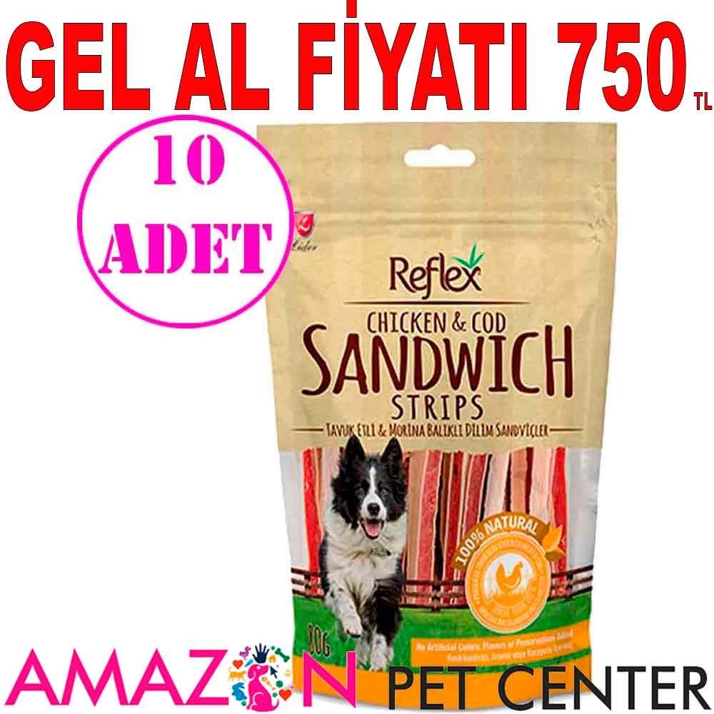 Reflex Köpek Ödülü Tavuk Ve Morina Balığı Sandviç 80 Gr 10 AD 19678009 Amazon Pet Center