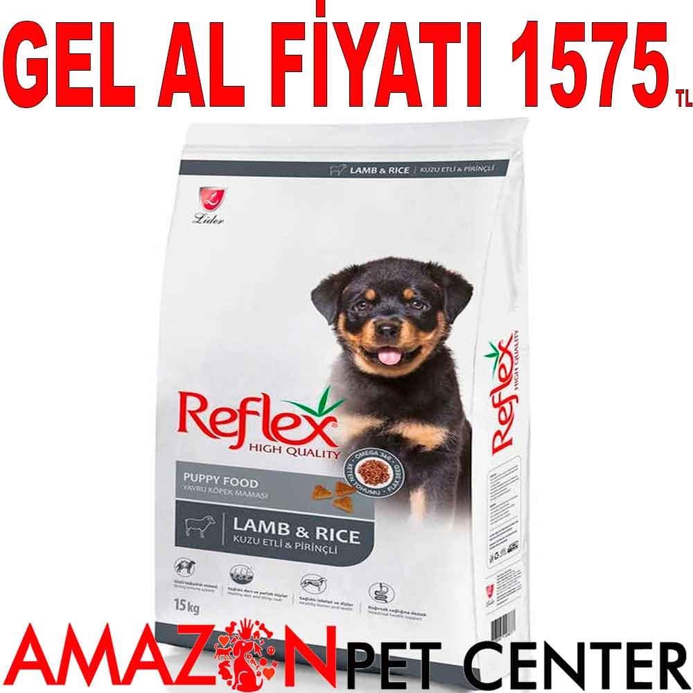 Reflex Kuzu Etli ve Pirinçli Yavru Köpek Maması 15kg 18692006 Amazon Pet Center