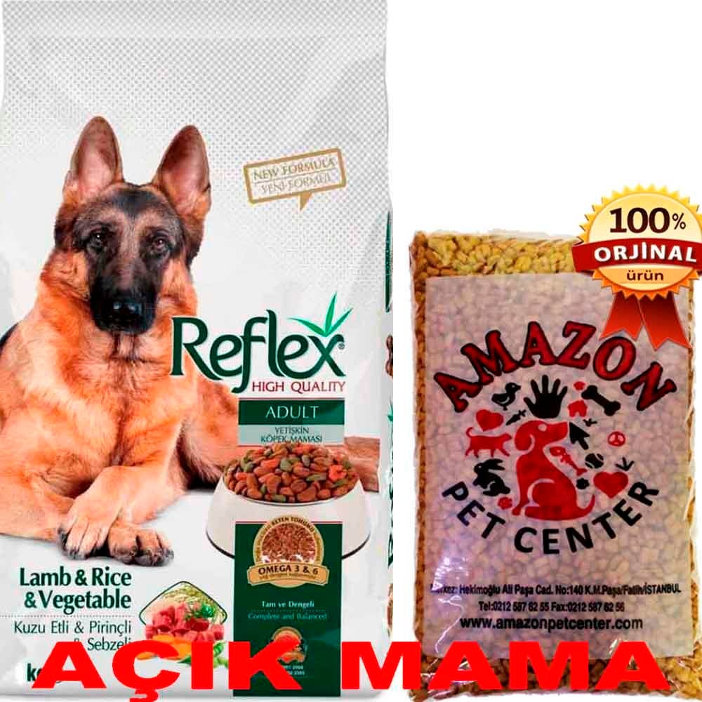 Reflex Kuzulu ve Sebzeli Yetişkin Köpek Maması Açık 1 Kg 32104134 Amazon Pet Center