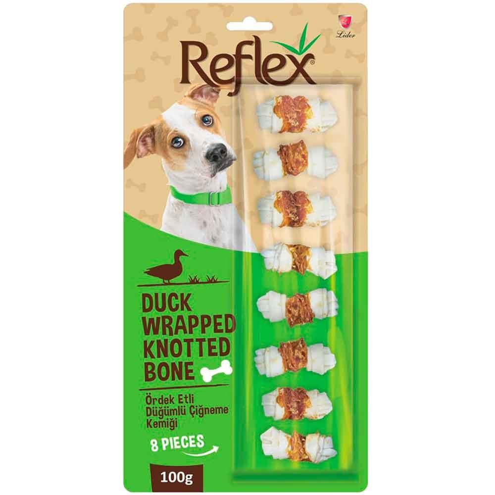Reflex Ördek Etli Köpek Ödülü Düğümlü Çiğneme Kemiği 8'li 100 Gr 8698995029995 Amazon Pet Center