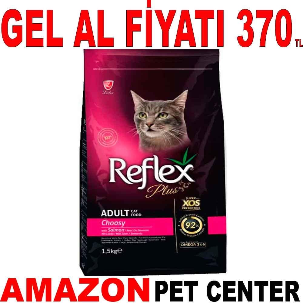 Reflex Plus Choosy Seçici Kediler için Somonlu Kedi Maması 1,5 Kg 19019000 Amazon Pet Center