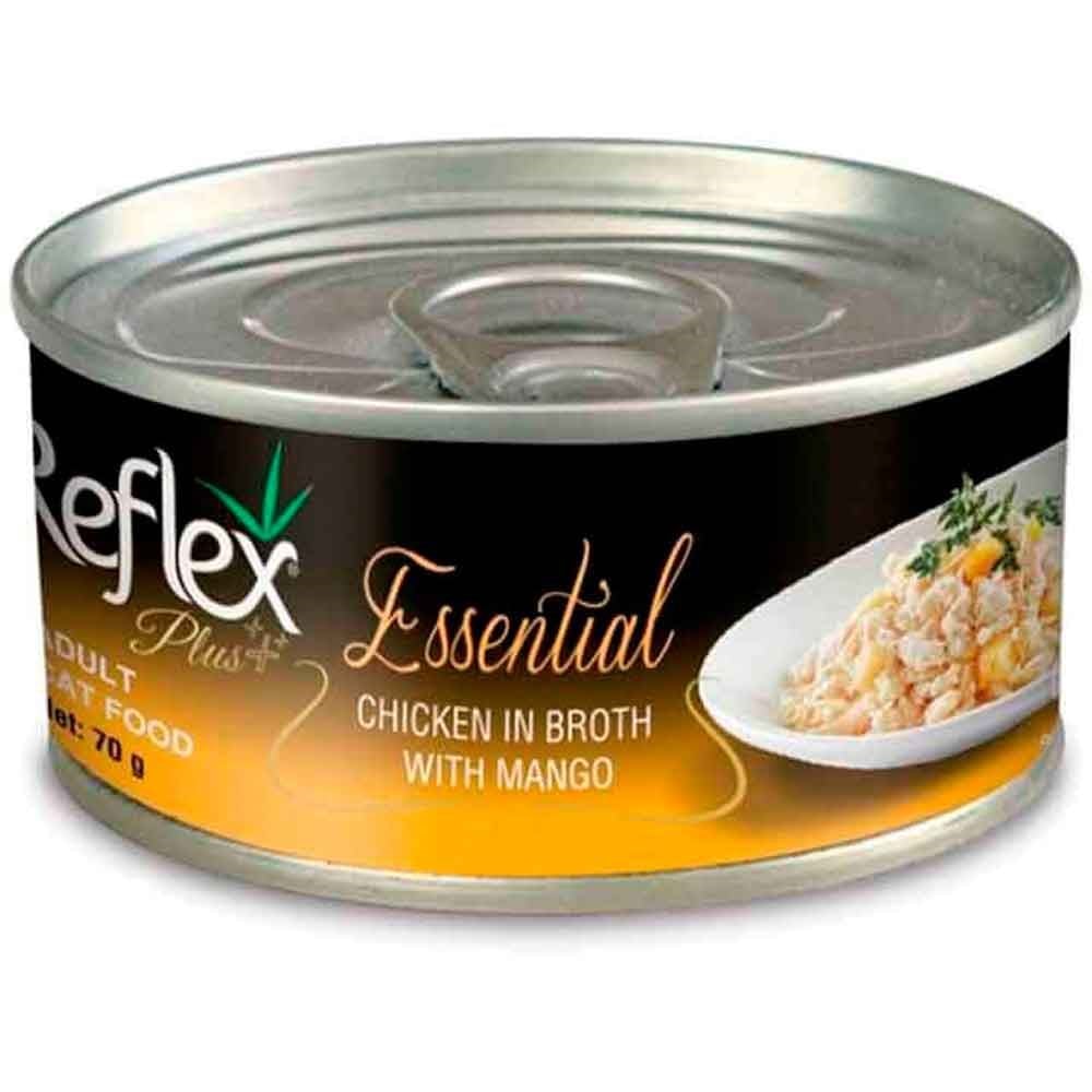 Reflex Plus Essential Kedi Konservesi Tavuklu Mangolu 70 Gr 8698995027120 Reflex Plus Yetişkin Kedi Konserve Mamaları Amazon Pet Center