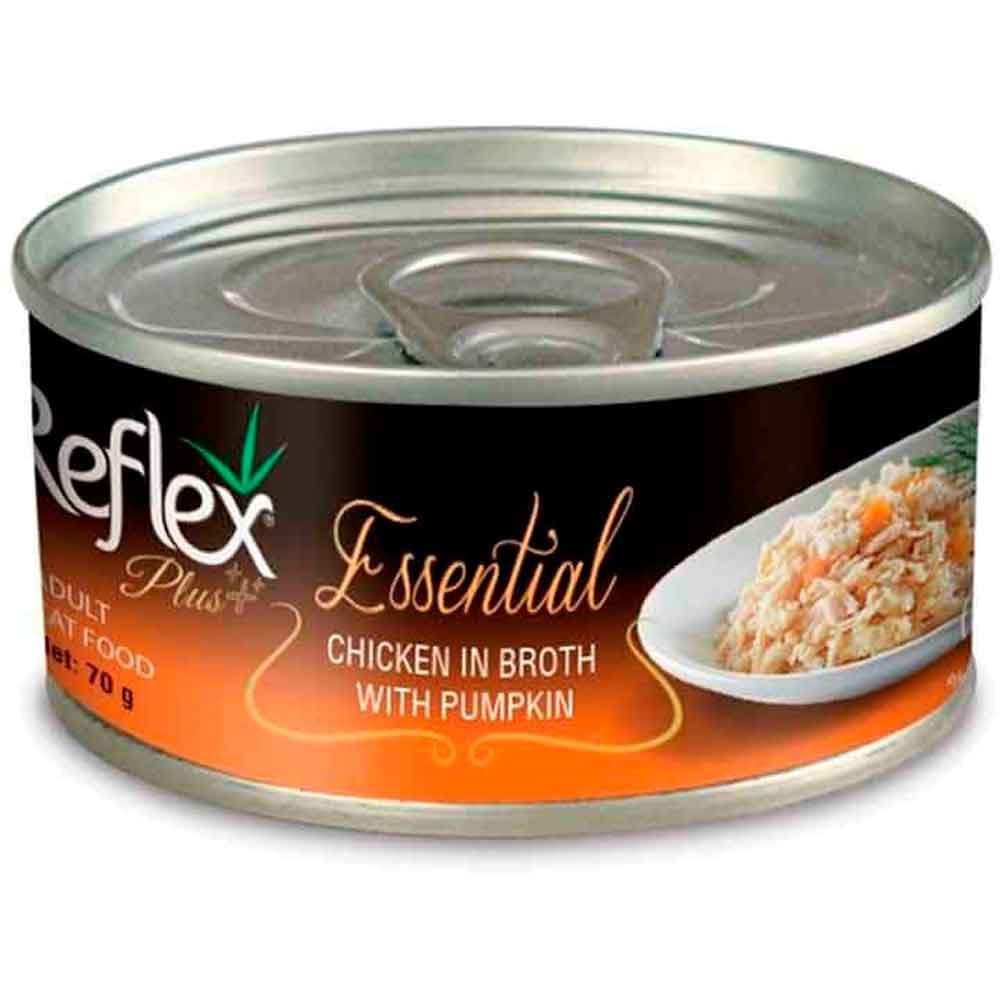 Reflex Plus Essential Kedi Konservesi Tavuklu Balkabaklı 70 Gr 8698995027113 Reflex Plus Yetişkin Kedi Konserve Mamaları Amazon Pet Center