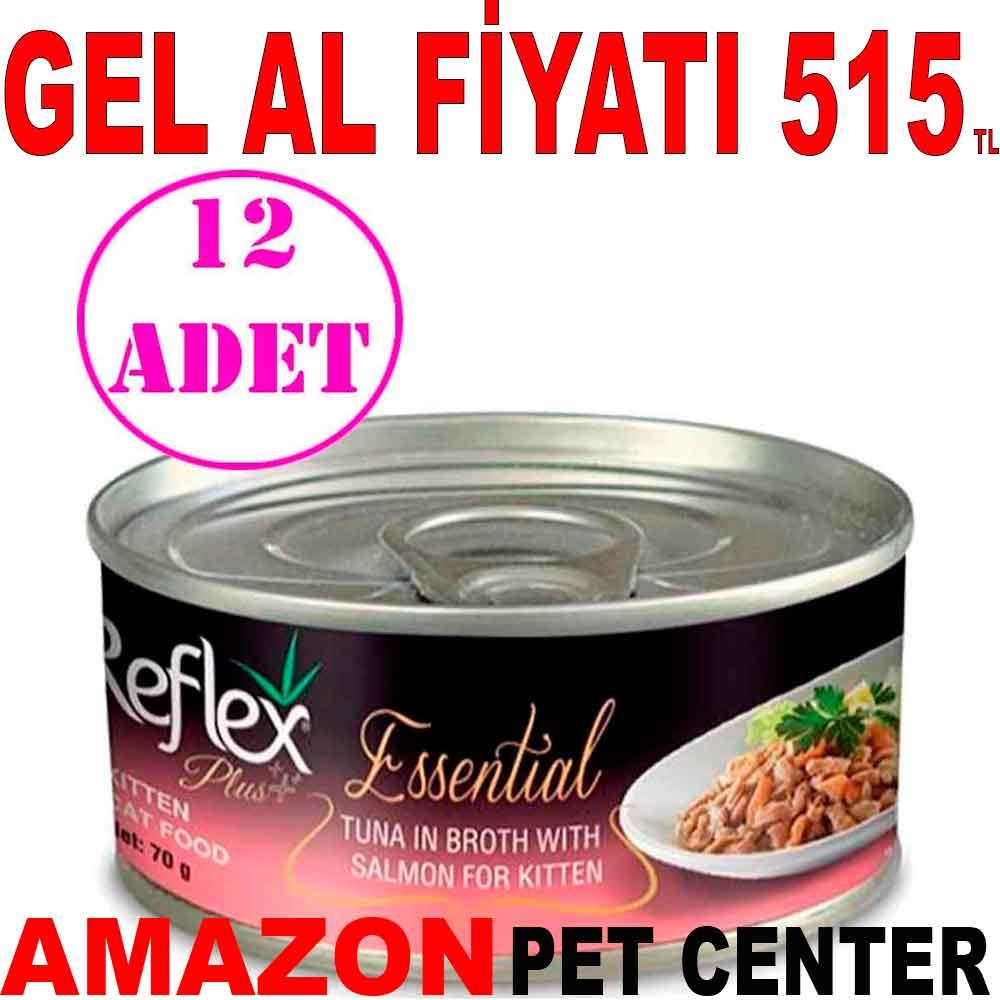 Reflex Plus Essential Kitten Somonlu Yavru Kedi Konservesi 70 Gr 12 AD 18726008 Amazon Pet Center