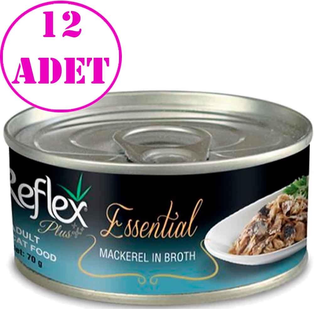 Reflex Plus Essential Uskumrulu Yetişkin Kedi Konservesi 70 Gr 12 AD 32118636 Amazon Pet Center