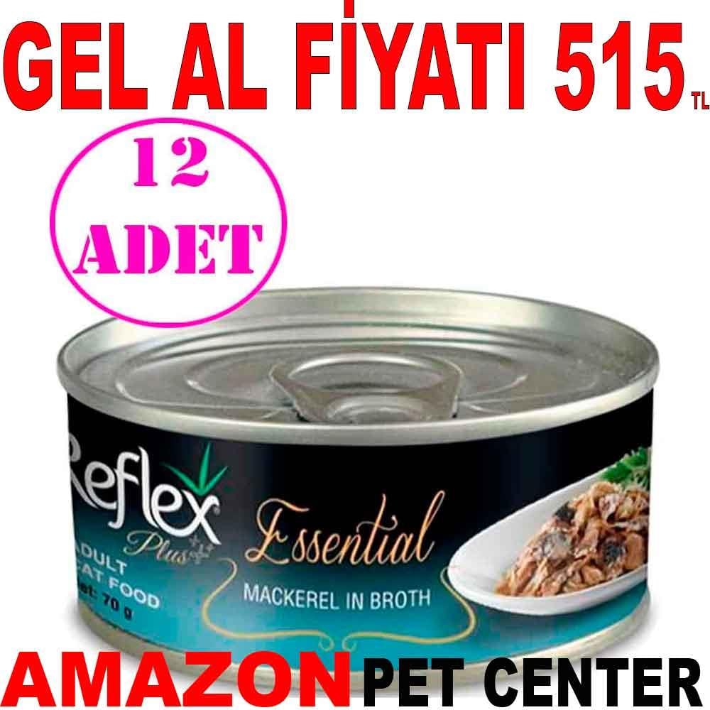 Reflex Plus Essential Uskumrulu Yetişkin Kedi Konservesi 70 Gr 12 AD 18732009 Amazon Pet Center