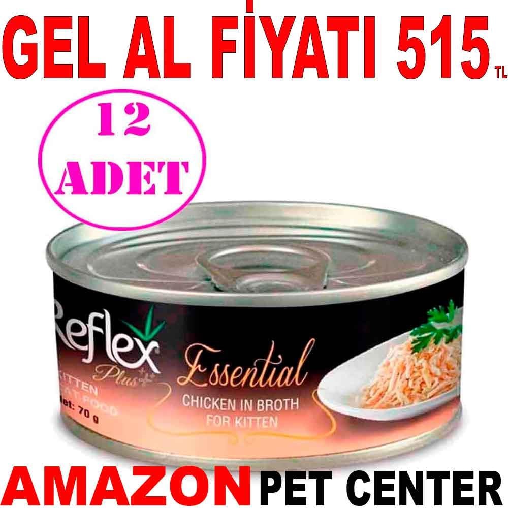 Reflex Plus Essential Yavru Kedi Konservesi Tavuklu 70 Gr 12 AD 18734003 Amazon Pet Center
