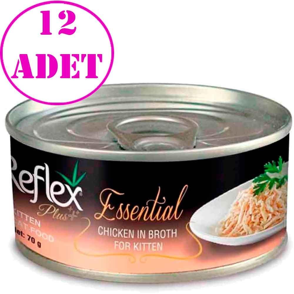 Reflex Plus Essential Yavru Kedi Konservesi Tavuklu 70 Gr 12 AD 32118650 Amazon Pet Center