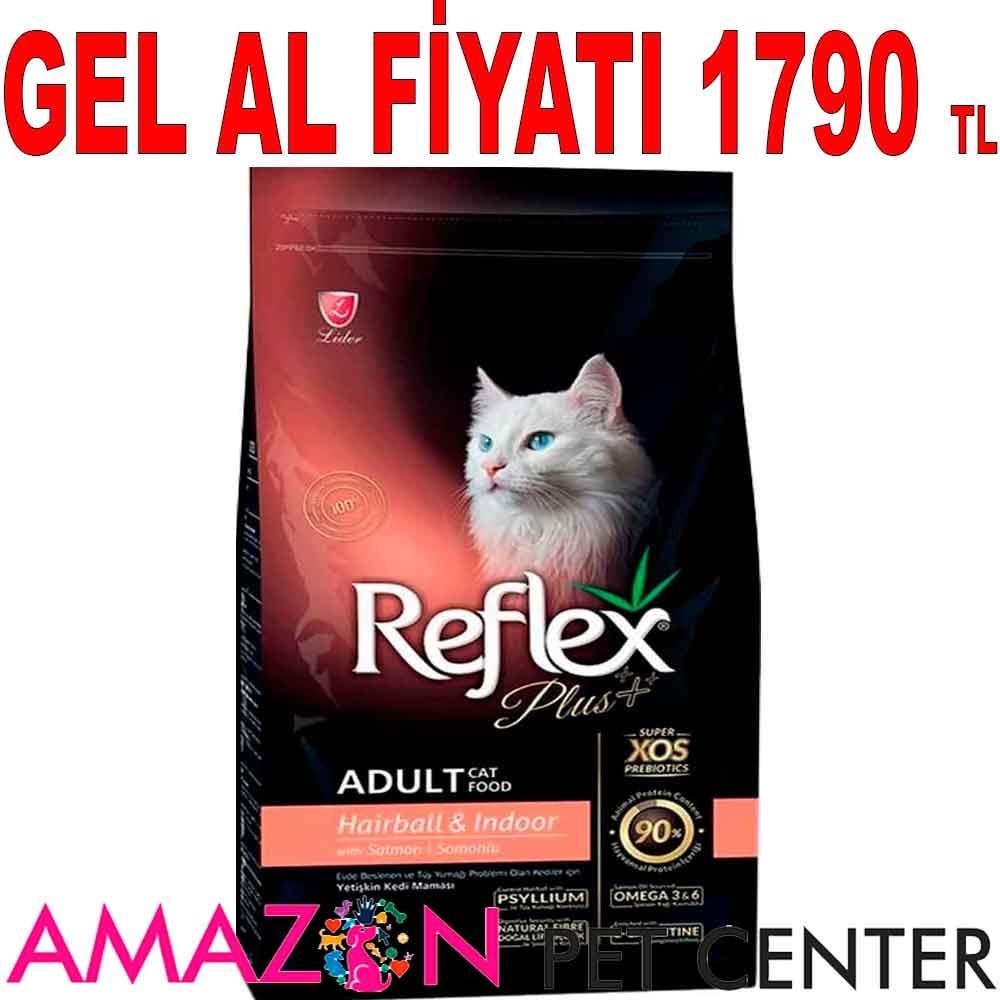 Reflex Plus Hairball Somonlu Yetişkin Kedi Maması 15 kg 18998009 Amazon Pet Center