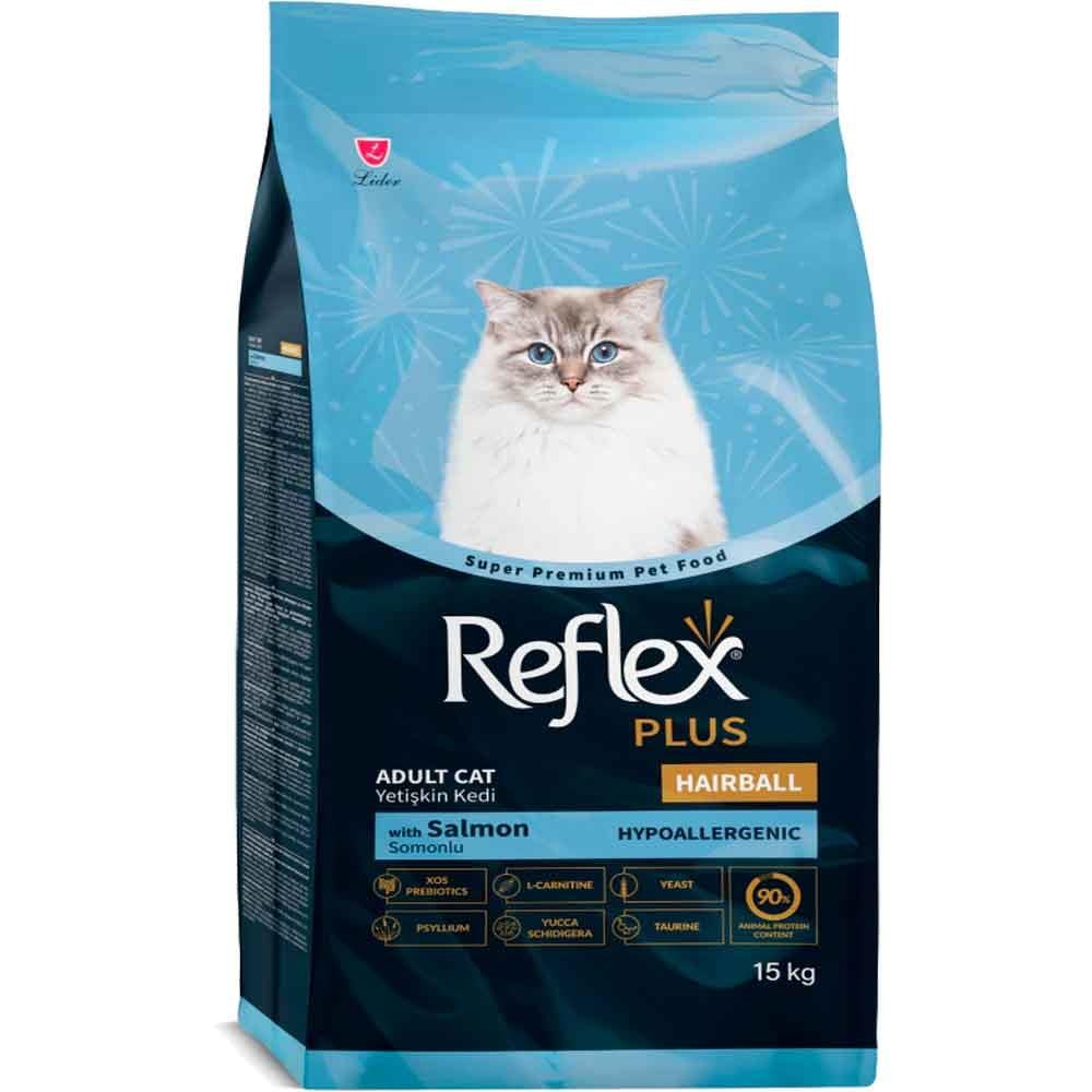 Reflex Plus Hairball Somonlu Yetişkin Kedi Maması 15 kg 8698995029445 Amazon Pet Center