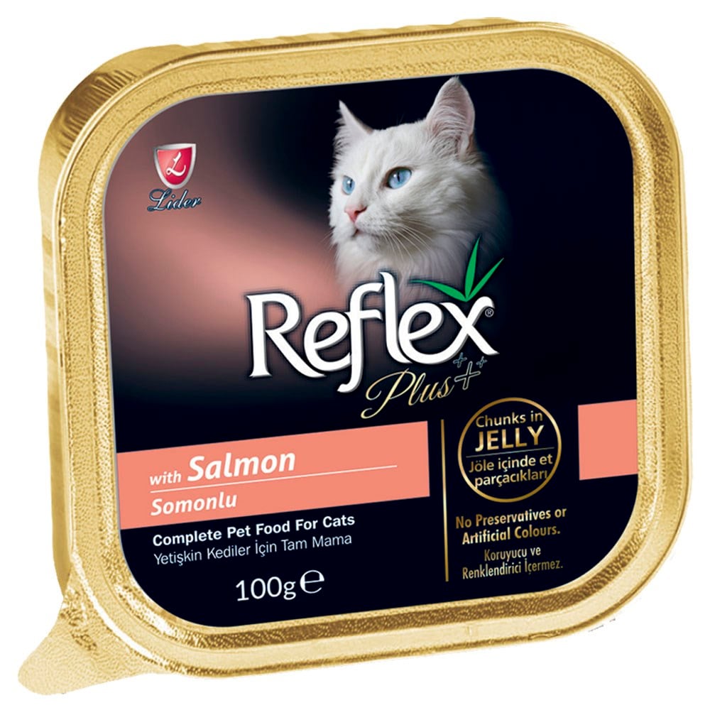 Reflex Plus Jöle İçinde Somonlu Parça Etli Yetişkin Kedi Konservesi 100gr 8698995012485 Amazon Pet Center