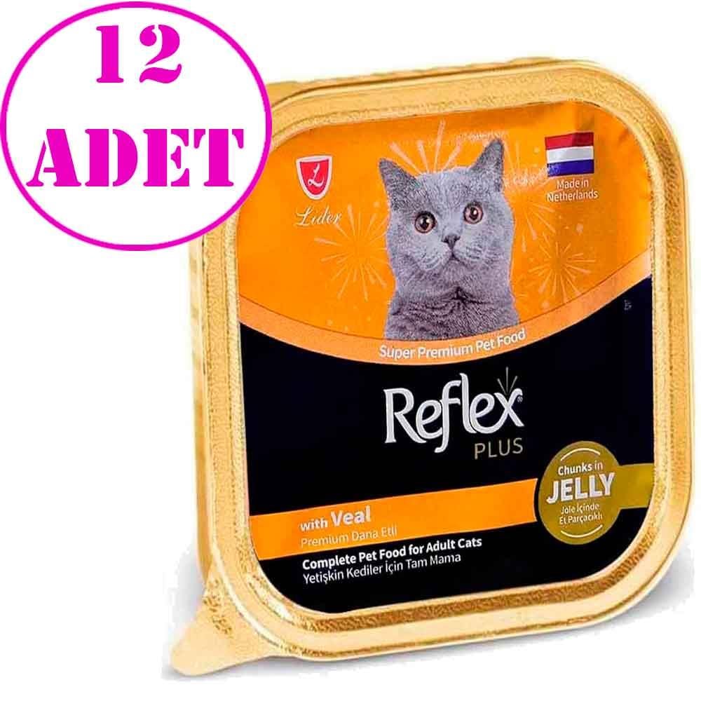 Reflex Plus Jöleli Dana Etli Kedi Konservesi 85 GR 12 AD 21526008 Amazon Pet Center