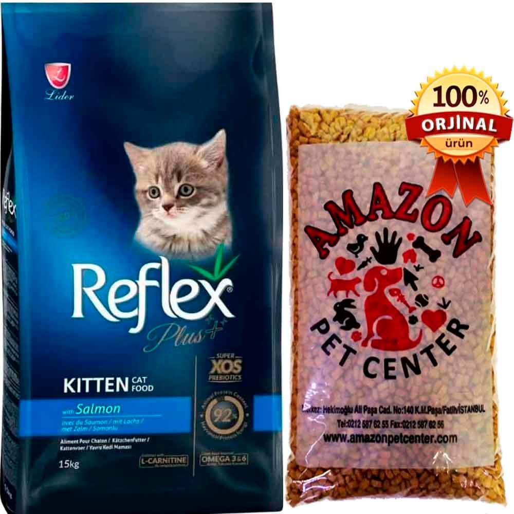 Reflex Plus Kitten Somonlu Yavru Kedi Maması Açık 1 Kg 32114843 Amazon Pet Center