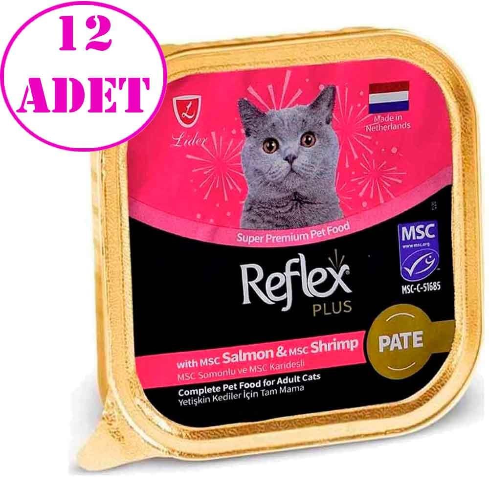 Reflex Plus Pate Somonlu Karidesli Kedi Konservesi 85 Gr 12 AD 21532009 Amazon Pet Center