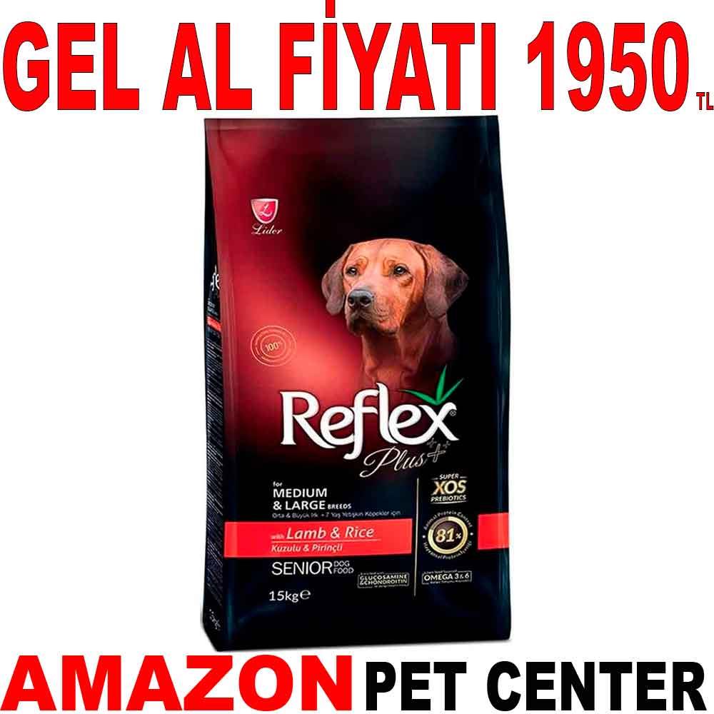Reflex Plus Senior +7 Kuzulu Yaşlı Köpek Maması 15 Kg 18985009 Amazon Pet Center