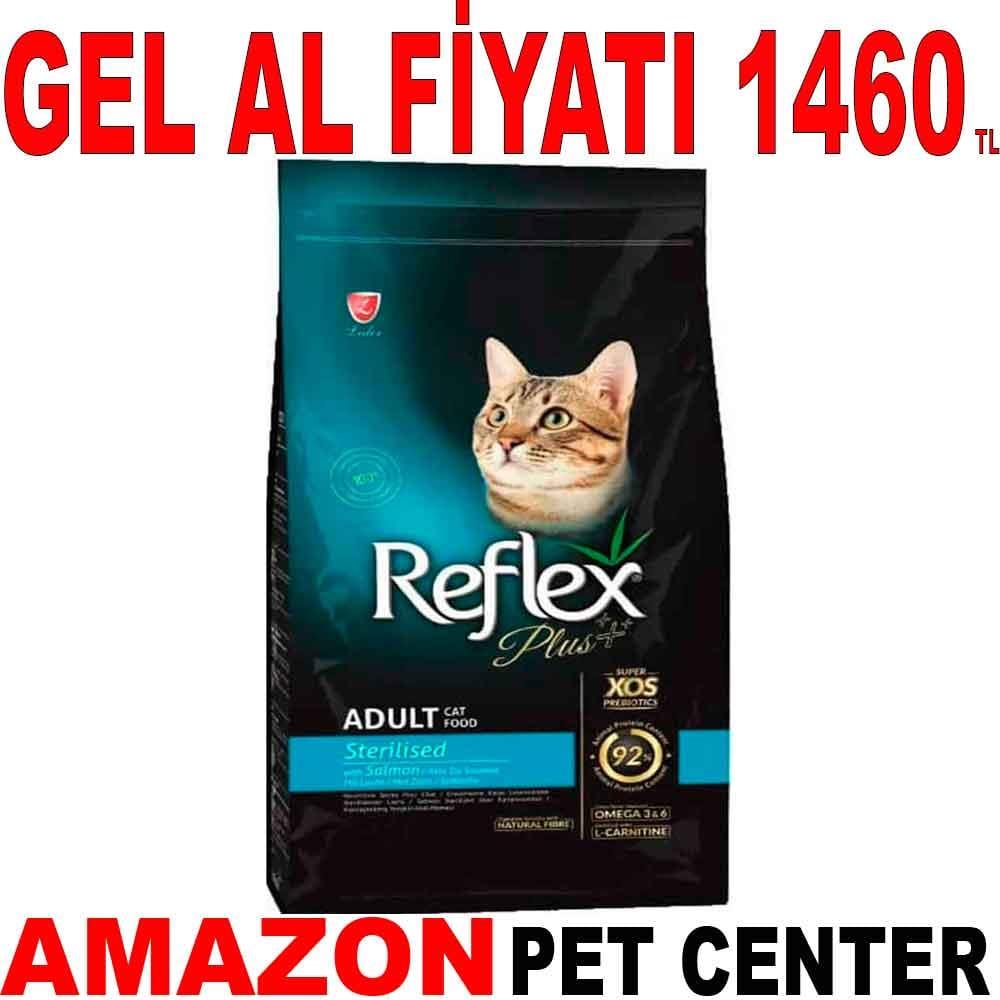 Reflex Plus Somonlu Kısırlaştırılmış Kedi Maması 8 kg 18990003 Amazon Pet Center