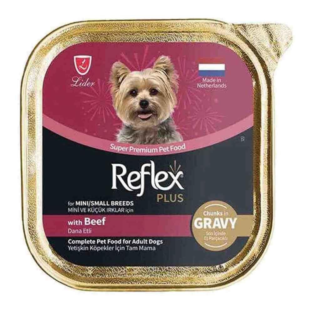 Reflex Plus Sos İçinde Et Parçacıklı Dana Etli Mini ve Küçük Irk Yetişkin Köpek Konservesi 85 Gr 8698995032766 Amazon Pet Center