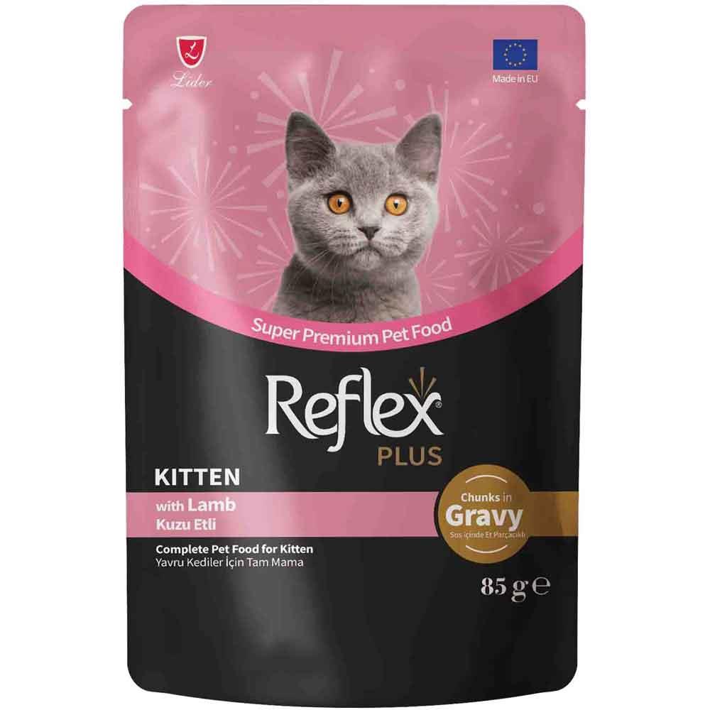 Reflex Plus Sos İçinde Et Parçacıklı Kuzu Etli Yavru Kedi Konservesi 85 Gr 8698995034135 Amazon Pet Center