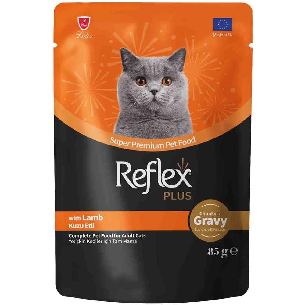 Reflex Plus Sos İçinde Et Parçacıklı Kuzu Etli Yetişkin Kedi Konservesi 85 Gr 8698995034142 Amazon Pet Center