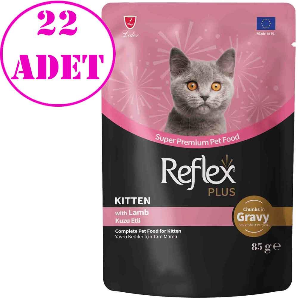 Reflex Plus Sos İçinde Kuzu Etli Yavru Kedi Konservesi 85 Gr 22 AD 21230004 Amazon Pet Center