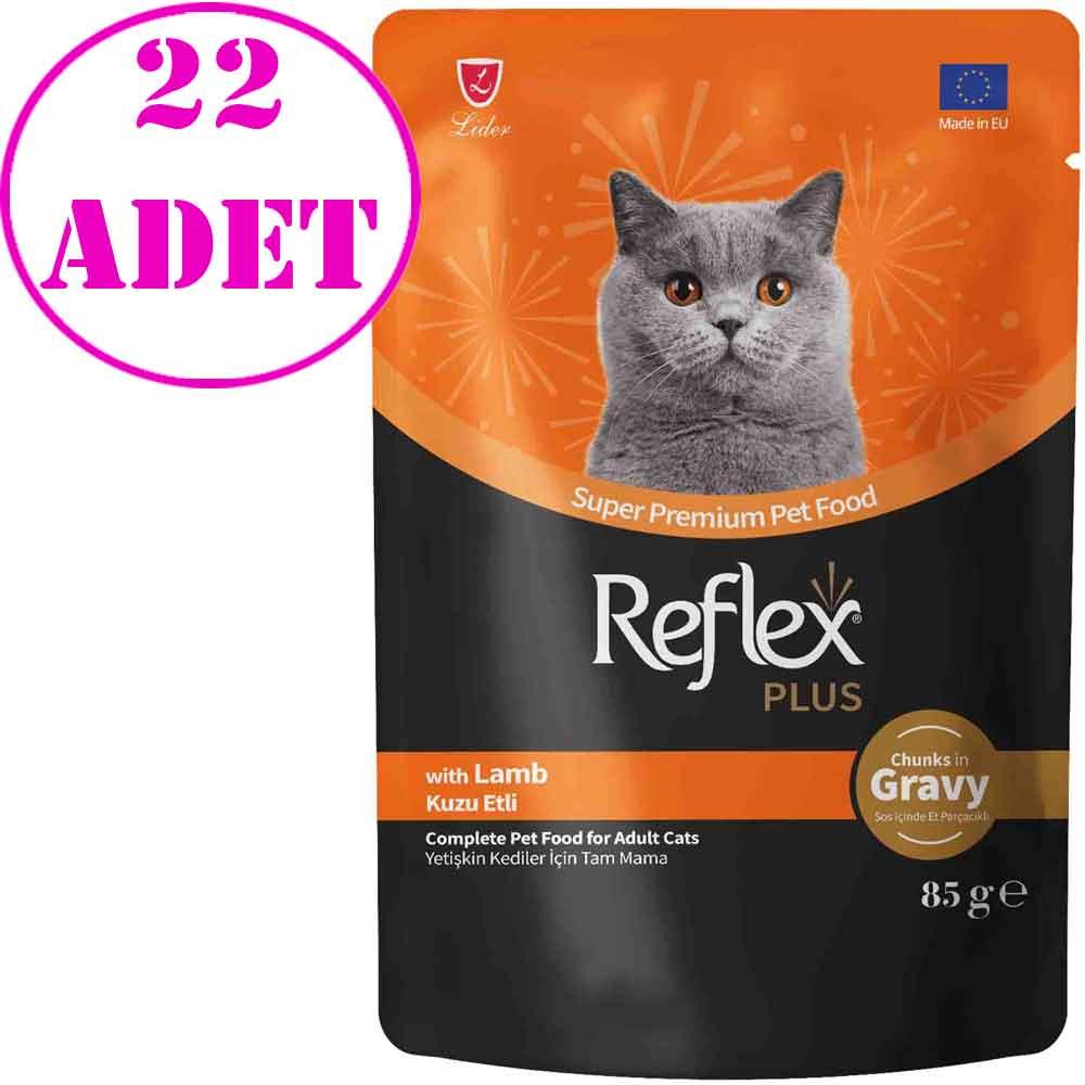 Reflex Plus Sos İçinde Kuzu Etli Yetişkin Kedi Konservesi 85 Gr 22 AD 21233005 Amazon Pet Center