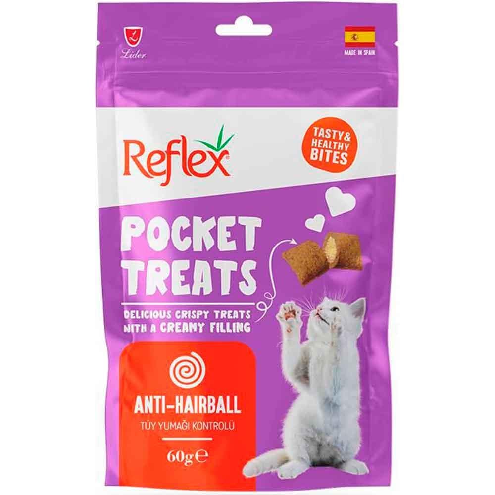 Reflex Pocket Treats Kedi Ödül Maması Anti-Hairball Tüy Yumağı Kontrolü 60 Gr 8698995031691 Amazon Pet Center