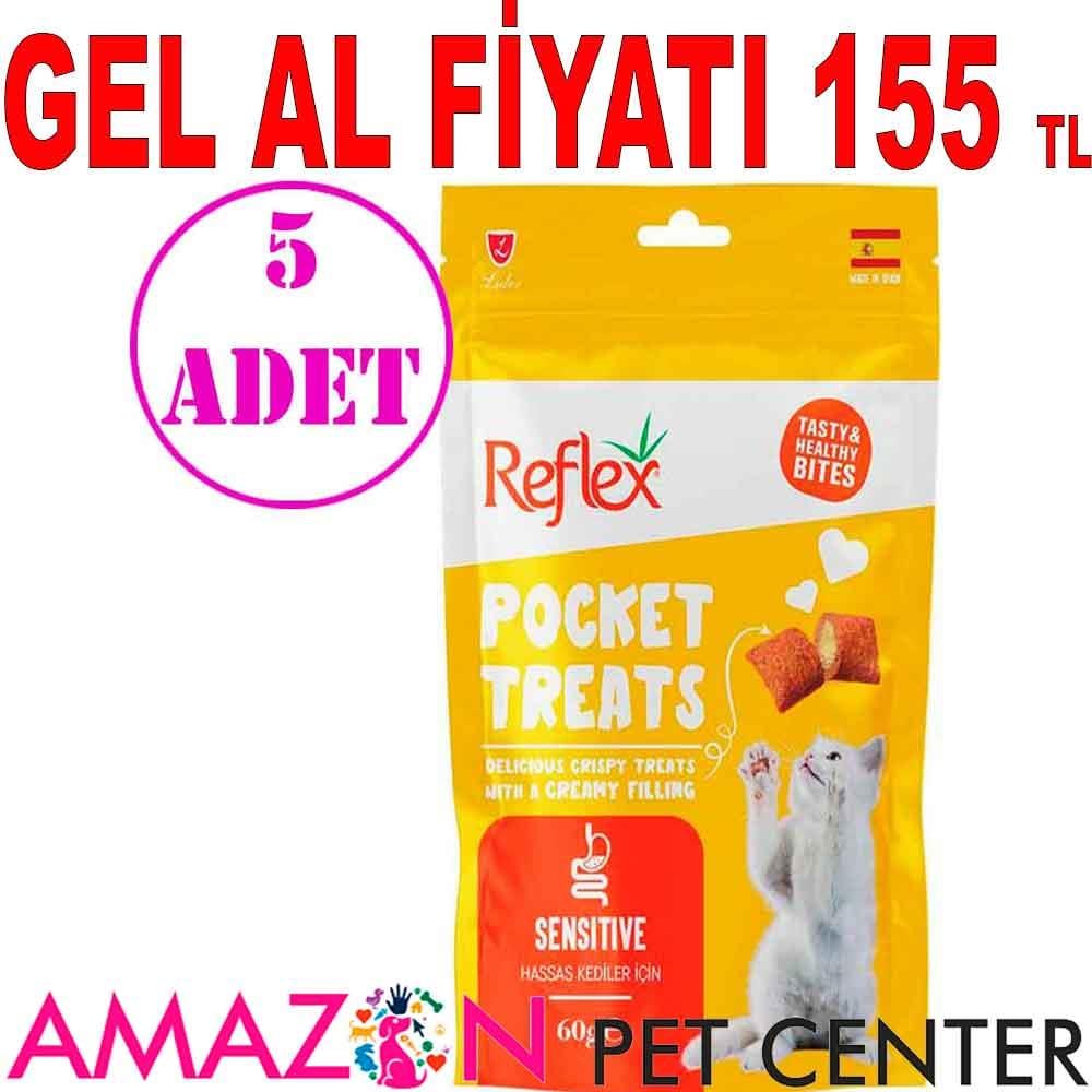 Reflex Pocket Treats Kedi Ödül Maması Sensitive 60 Gr 5 AD 21505003 Amazon Pet Center
